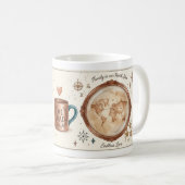 Personalized #1 Dad Watercolor Full Wrap Mug コーヒーマグカップ (正面右)