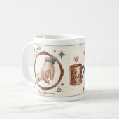 Personalized #1 Dad Watercolor Full Wrap Mug コーヒーマグカップ (正面左)