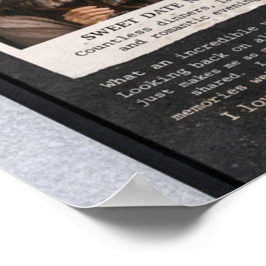 Personalized 1 Year Anniversary Photo Collage ポスター (角)