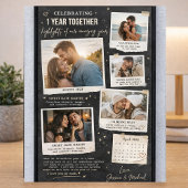Personalized 1 Year Anniversary Photo Collage  ポスター