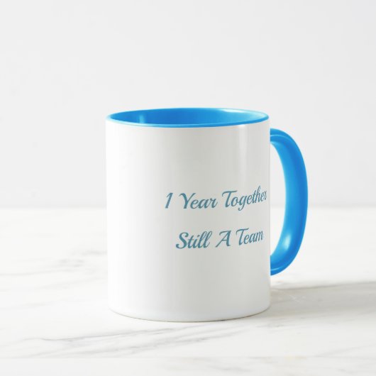 Personalized 1 Year Together Mug マグカップ (正面右)