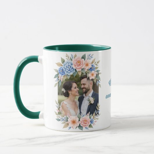 Personalized 1st Anniversary Photo Mug マグカップ (左)