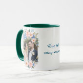 Personalized 1st Anniversary Photo Mug マグカップ (正面左)