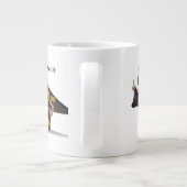 Personalized 2025 Black Gold Graduate Mug ジャンボコーヒーマグカップ (裏面)