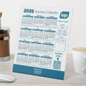 Personalized 2026 Business Calendar Pedestal Sign 台座サイン (インサイチュ)