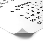 Personalized 2026 Calendar 3 Photo Collage ポスター (角)