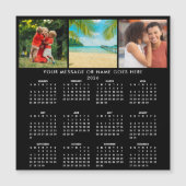 Personalized 2026 Calendar 3 Photo Collage Magnet (正面)