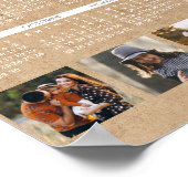  Personalized 2026 Calendar Family Photo Collage ポスター (角)