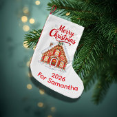Personalized 2026 Christmas House Stocking スモールクリスマスストッキング