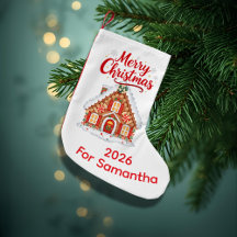 Personalized 2026 Christmas House Stocking