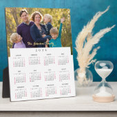 Personalized 2026 Family Photo Yearly Calendar フォトプラーク (側面)