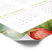 Personalized 2026 Strawberries Calendar フォトプリント (角)