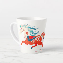 Personalized 2026 Year Of The Horse Birthday カフェラテマグ
