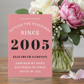 Personalized 21st Birthday 2005 Add Your Name Pink 招待状