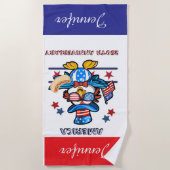 Personalized 250th USA Semiquincentennial  ビーチタオル (正面)