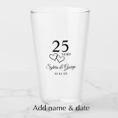 Personalized 25th Anniversary Gift Elegant Modern タンブラーグラス