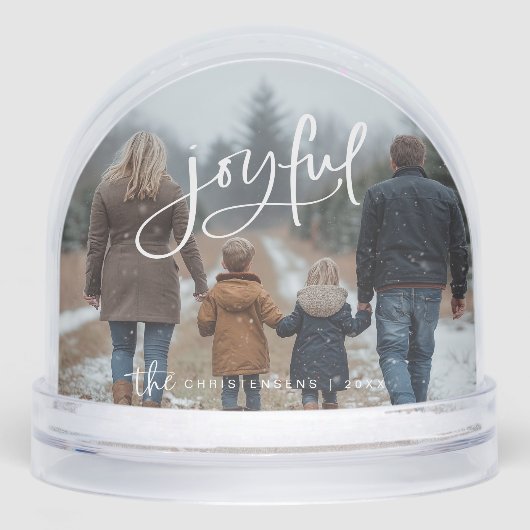 Personalized 2 Photo Family Joyful Christmas (正面)