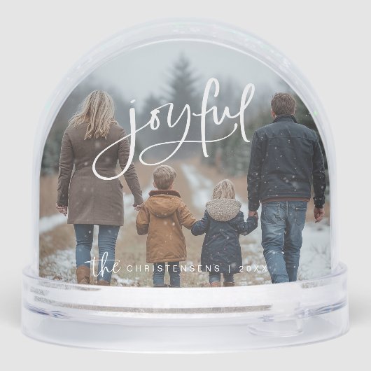 Personalized 2 Photo Family Joyful Christmas (裏面)