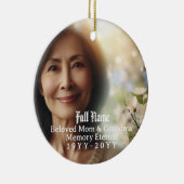 Personalized 2 Photo, Name Memorial Ornament セラミックオーナメント (右)