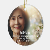 Personalized 2 Photo, Name Memorial Ornament セラミックオーナメント (左)