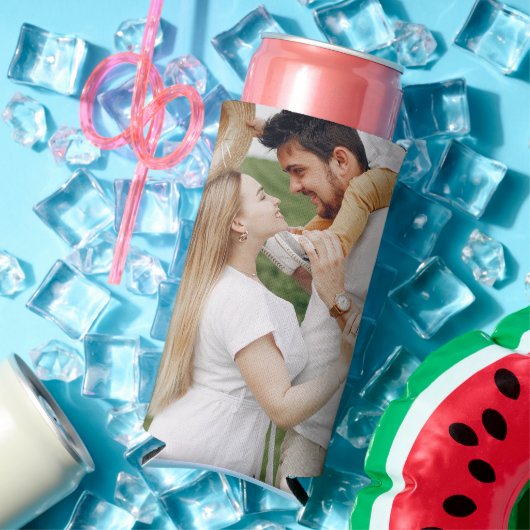 Personalized 2 Photo Template Double Sided Can Coo スリム缶クーラー (インサイチュ 夏)