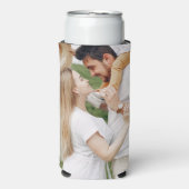 Personalized 2 Photo Template Double Sided Can Coo スリム缶クーラー (Seltzer正面)