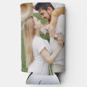 Personalized 2 Photo Template Double Sided Can Coo スリム缶クーラー (正面)