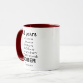 Personalized 30 Years Sober Mug Recovery gift マグカップ (正面左)