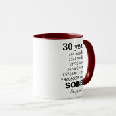 Personalized 30 Years Sober Mug Recovery gift マグカップ (正面右)