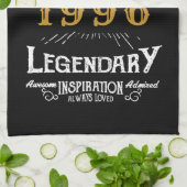 Personalized 30th Birthday 1996 Vintage Legend キッチンタオル (折り畳み)