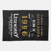 Personalized 30th Birthday 1996 Vintage Legend キッチンタオル (横)