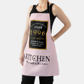 Personalized 30th Birthday Cook Chef Baker Pink エプロン (インサイチュ)