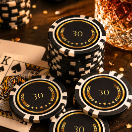 Personalized 30th Birthday Poker Chips ポーカーチップ