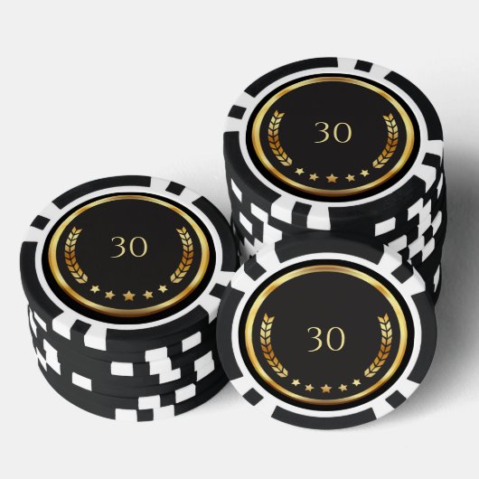Personalized 30th Birthday Poker Chips ポーカーチップ (積み重ね)