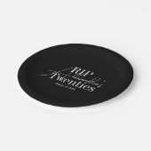 Personalized 30th birthday RIP 20s party ペーパープレート (アングル)