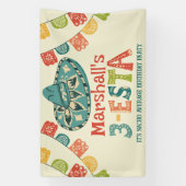 Personalized 3-Esta Mexican Themed Third Birthday 横断幕 (縦)