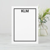 Personalized 3 Letter Monogram Notecards サンキューカード (スタンド正面)