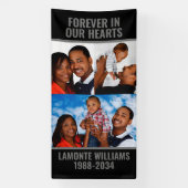 Personalized 3 Photo Collage Grave Blanket Cover 横断幕 (縦)