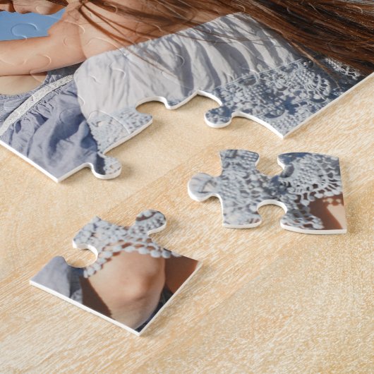Personalized 3 Photo Collage Jigsaw Puzzle ジグソーパズル (側面)