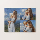 Personalized 3 Photo Collage Jigsaw Puzzle ジグソーパズル (横)