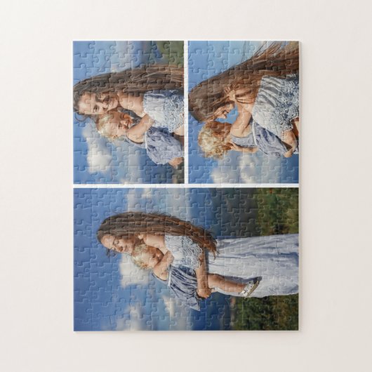 Personalized 3 Photo Collage Jigsaw Puzzle ジグソーパズル (縦)