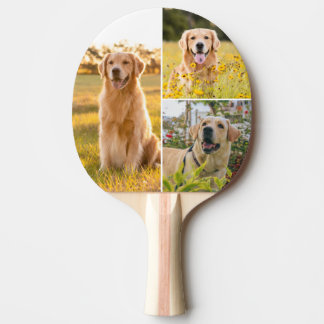 Personalized 3 Photo Collage Ping Pong Paddle 卓球ラケット