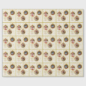 Personalized 3 Photo - Custom Family Holiday ラッピングペーパー (フラット)