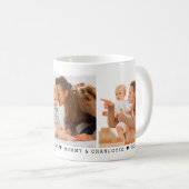 Personalized 3 Photo First Mother's Day コーヒーマグカップ (正面右)