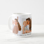 Personalized 3 Photo First Mother's Day コーヒーマグカップ (正面左)