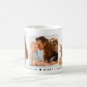 Personalized 3 Photo First Mother's Day コーヒーマグカップ (中央)