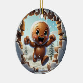 Personalized 3D Gingerbread Man セラミックオーナメント (右)