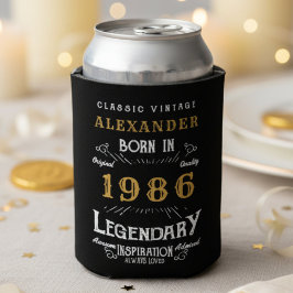 Personalized 40th Birthday 1986 Vintage Legendary 缶クーラー