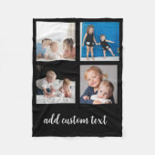 Personalized 4 Photo Collage – Custoum Photos Gift フリースブランケット (正面)