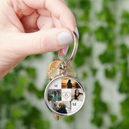 Personalized 4-Photo Collage Mom Monogram キーホルダー